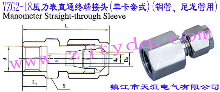 YZG2-18ֱͨK˽^(οʽ)(~)Manometer Straight-through Sleeve